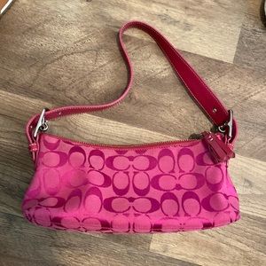 Y2K Coach Pink Baguette Shoulder Bag